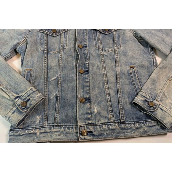 GAP Icon 1969 Jean Jacket Womens Medium l Blue Denim Saddle Wash Classic Pockets - Picture 2 of 11